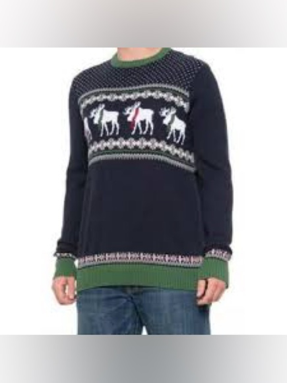 Aspen Moose Fair Isle Holiday Sweater